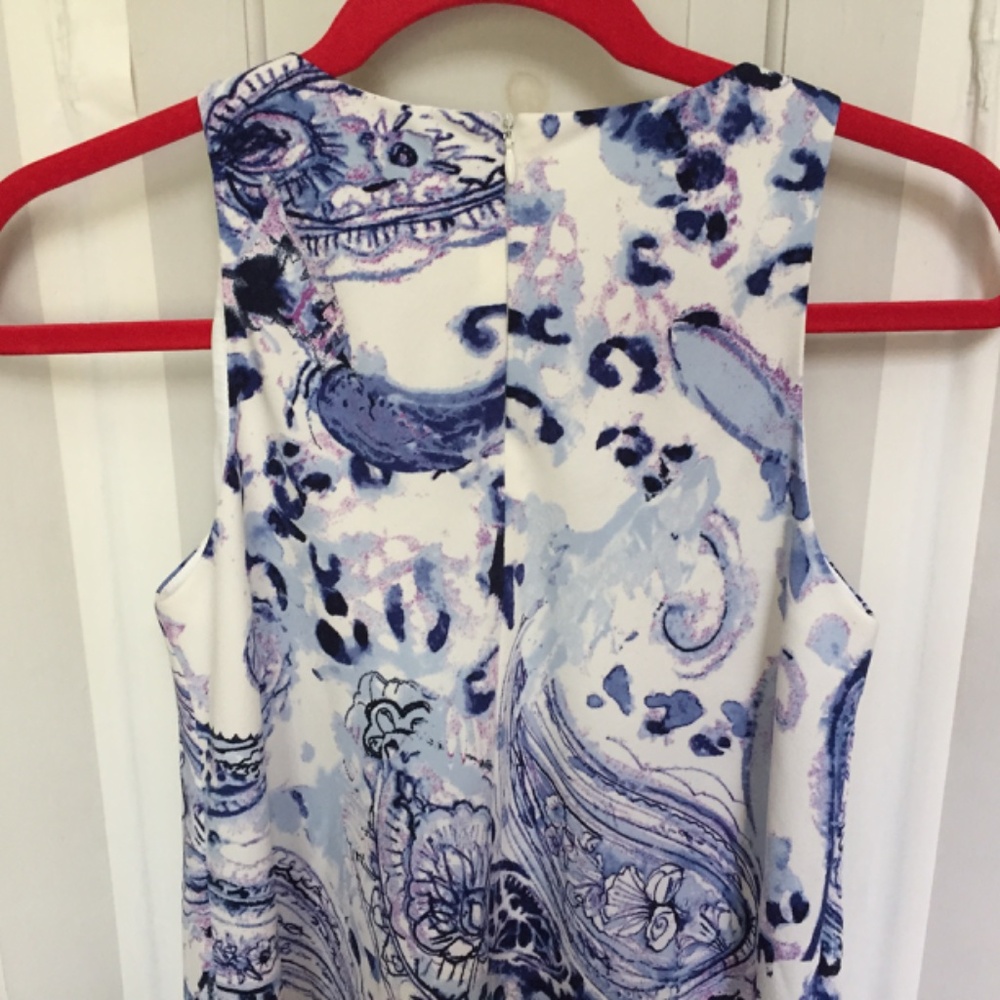 Lauren Ralph Lauren White and Blue Paisley Dress - Picture 14 of 16